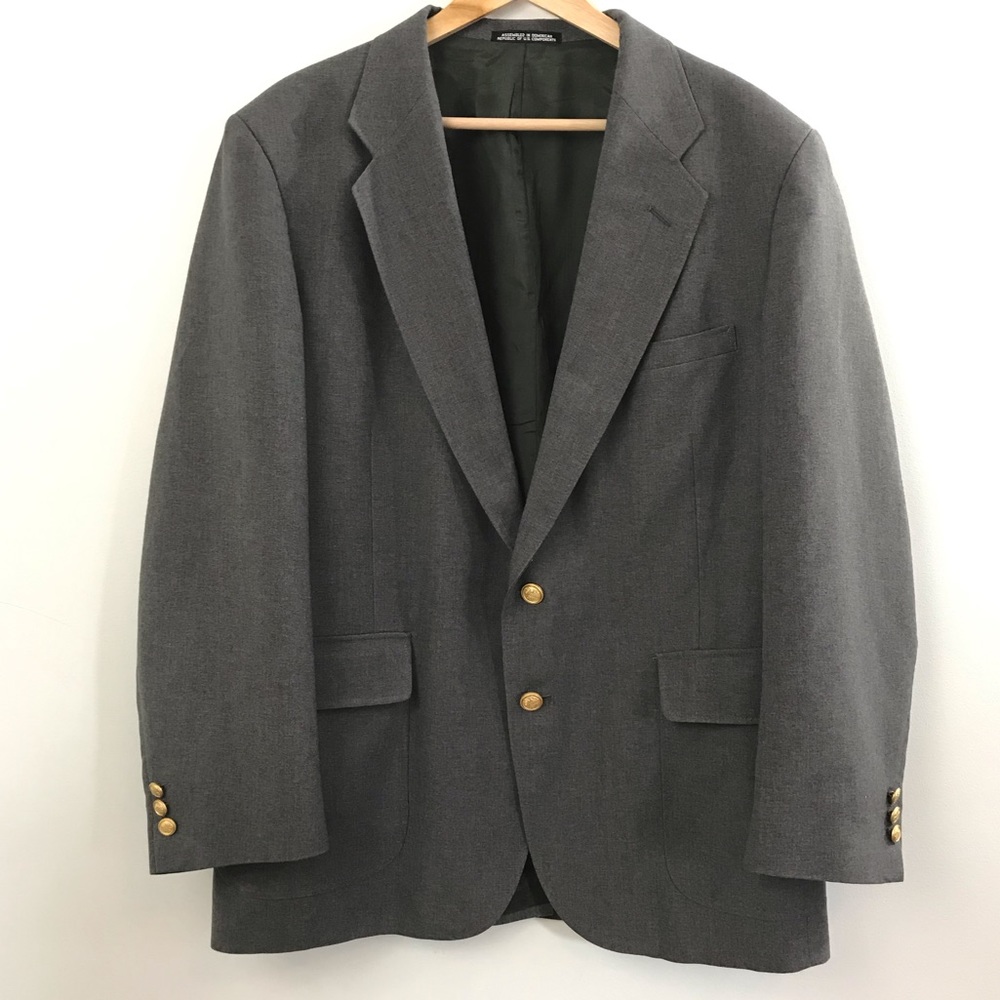 David Taylor 44R Blazer Sport Coat Grey